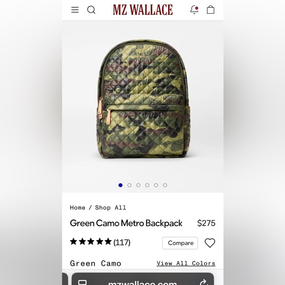 MZ Wallace Multicolor Camo Quilted Backpack - Picture 15 of 16